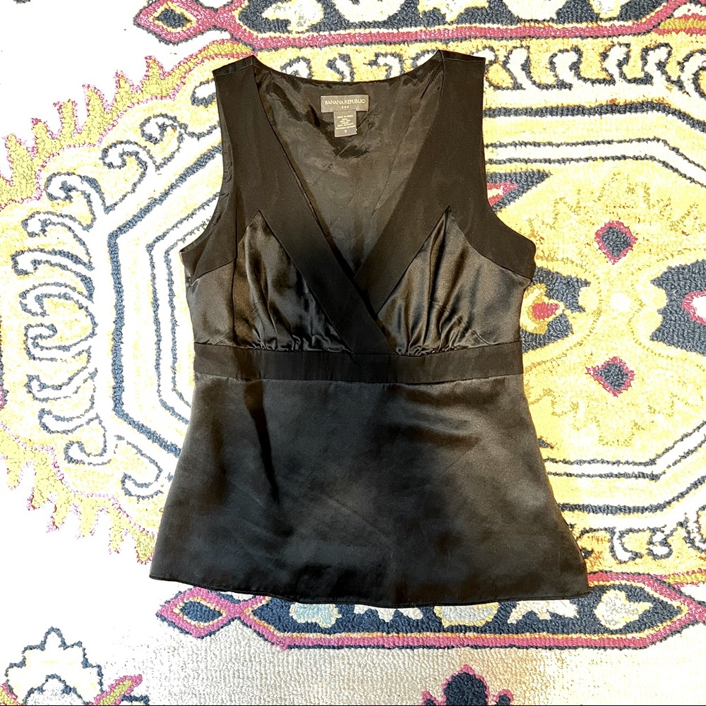 Banana Republic Black Silk Top